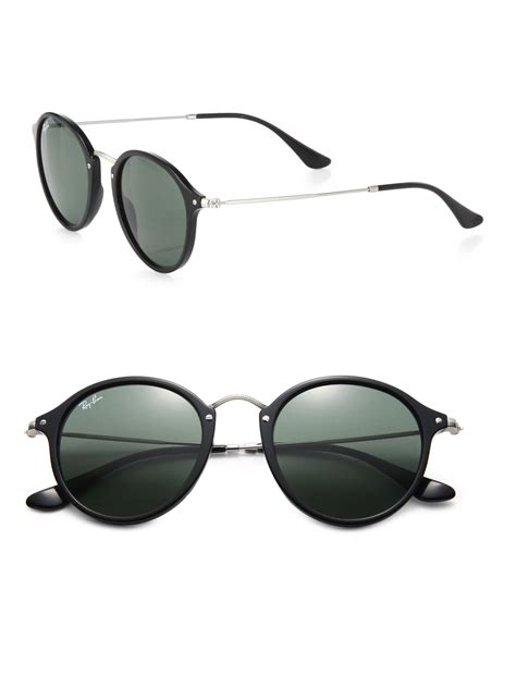 ray ban round sunglasses black